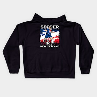 New Zealand Soccer Futbol Kids Hoodie